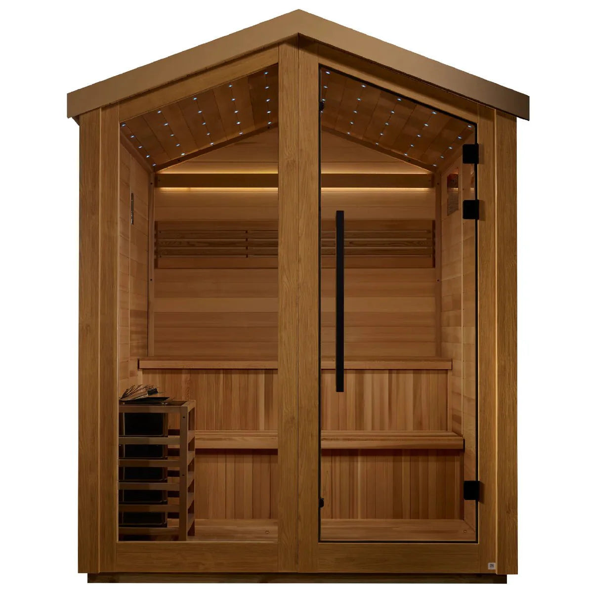 Golden Designs Kaarina 6-Person Outdoor Traditional Sauna - Canadian Red Cedar Interior