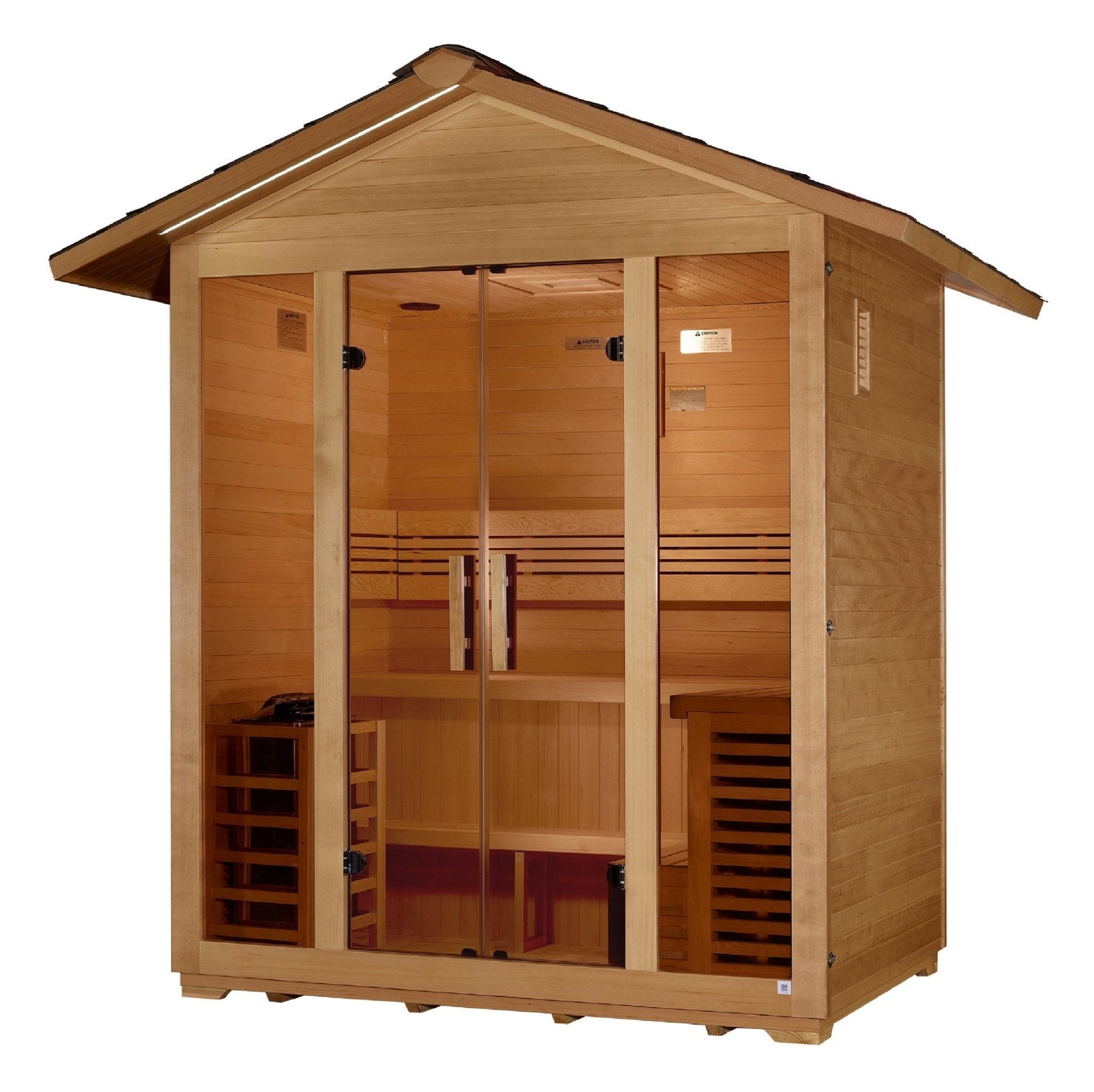 Golden Designs "Vorarlberg" 5-Person Traditional Outdoor Sauna - Canadian Hemlock