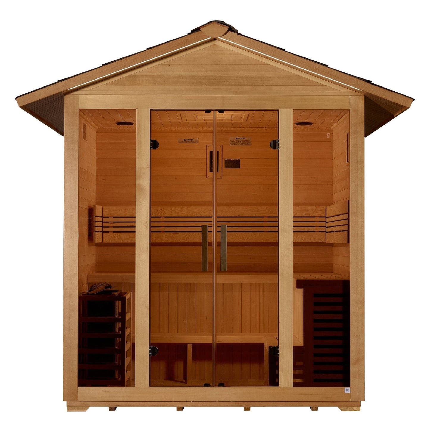 Golden Designs "Vorarlberg" 5-Person Traditional Outdoor Sauna - Canadian Hemlock