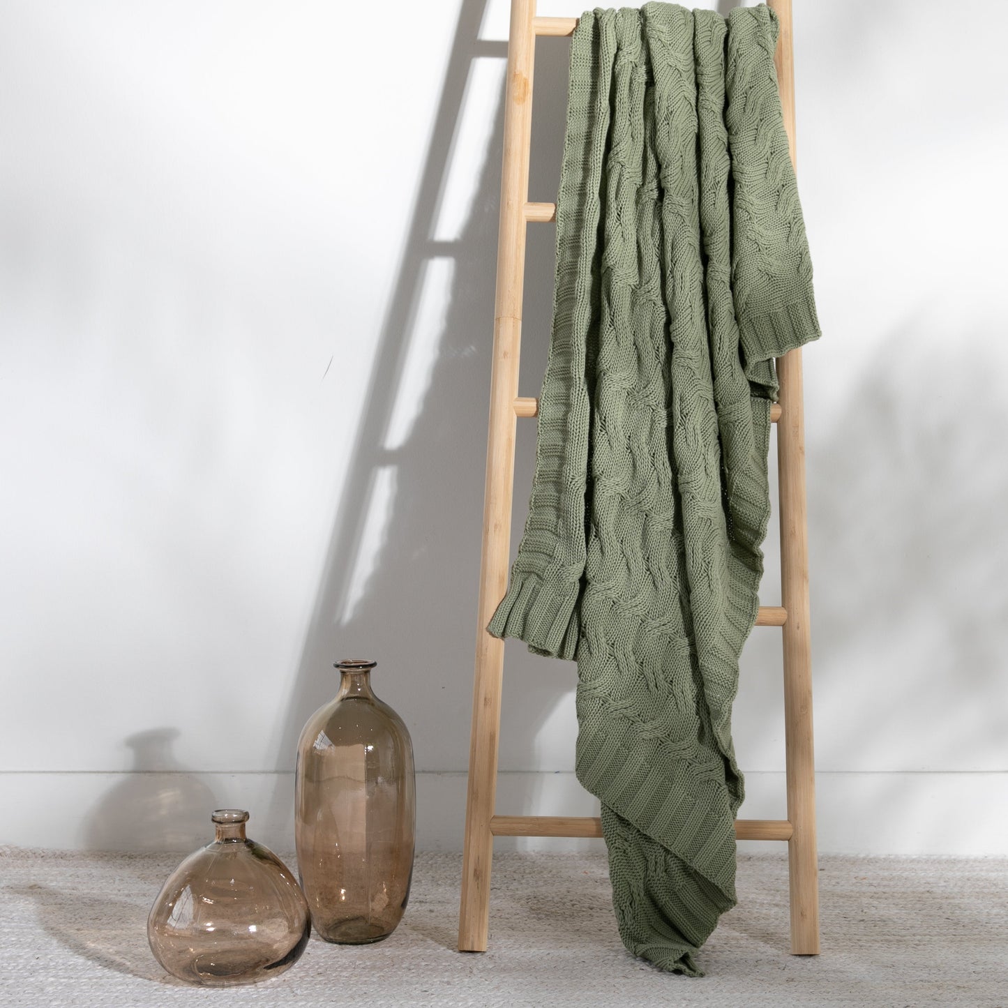Chunky Cable Organic Cotton Throw Blanket