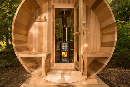 SAUNA EVOLUTION® Luxury Barrel Sauna Serenity Nature Air 4