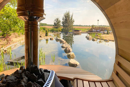SAUNA EVOLUTION® Luxury Barrel Sauna Serenity Nature Air 4