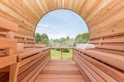 SAUNA EVOLUTION® Luxury Barrel Sauna Serenity Nature Air 4