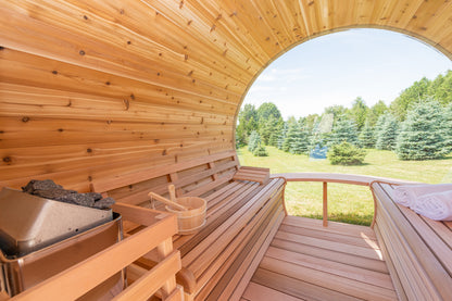SAUNA EVOLUTION® Luxury Barrel Sauna Serenity Nature Air 4