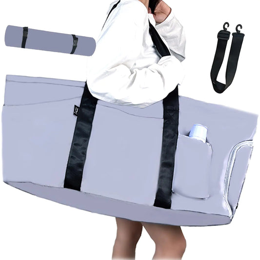 Uhawi Yoga Mat Bag with Shoes compartment & Wet Compartment & shoulder bag &crossbody yoga bag large yoga bag with Yoga Mat Holder Yoga Bag with Adjustable Mat Strap for Women Men (gray)