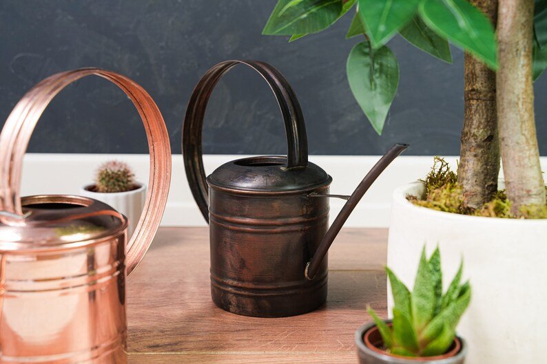 Handcrafted Small Copper Watering Can – Artisan-Made Planter Pot for Indoor & Outdoor Gardening