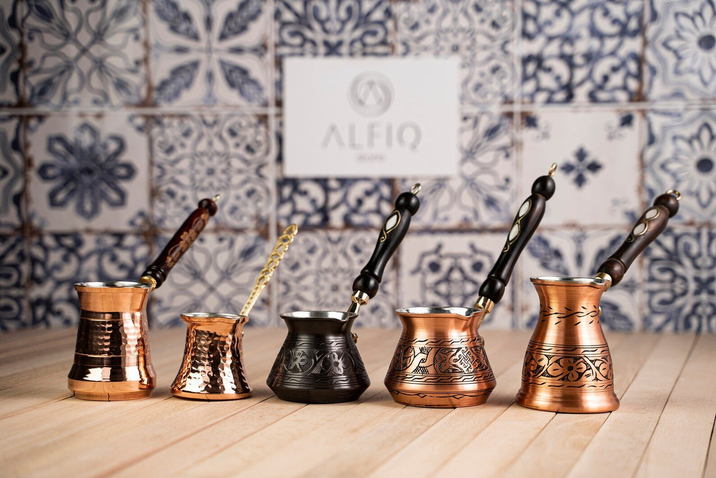 Handmade Pure Copper Turkish Coffee Pot with Wooden Handle – 400 ml Milk and Coffee Warmer