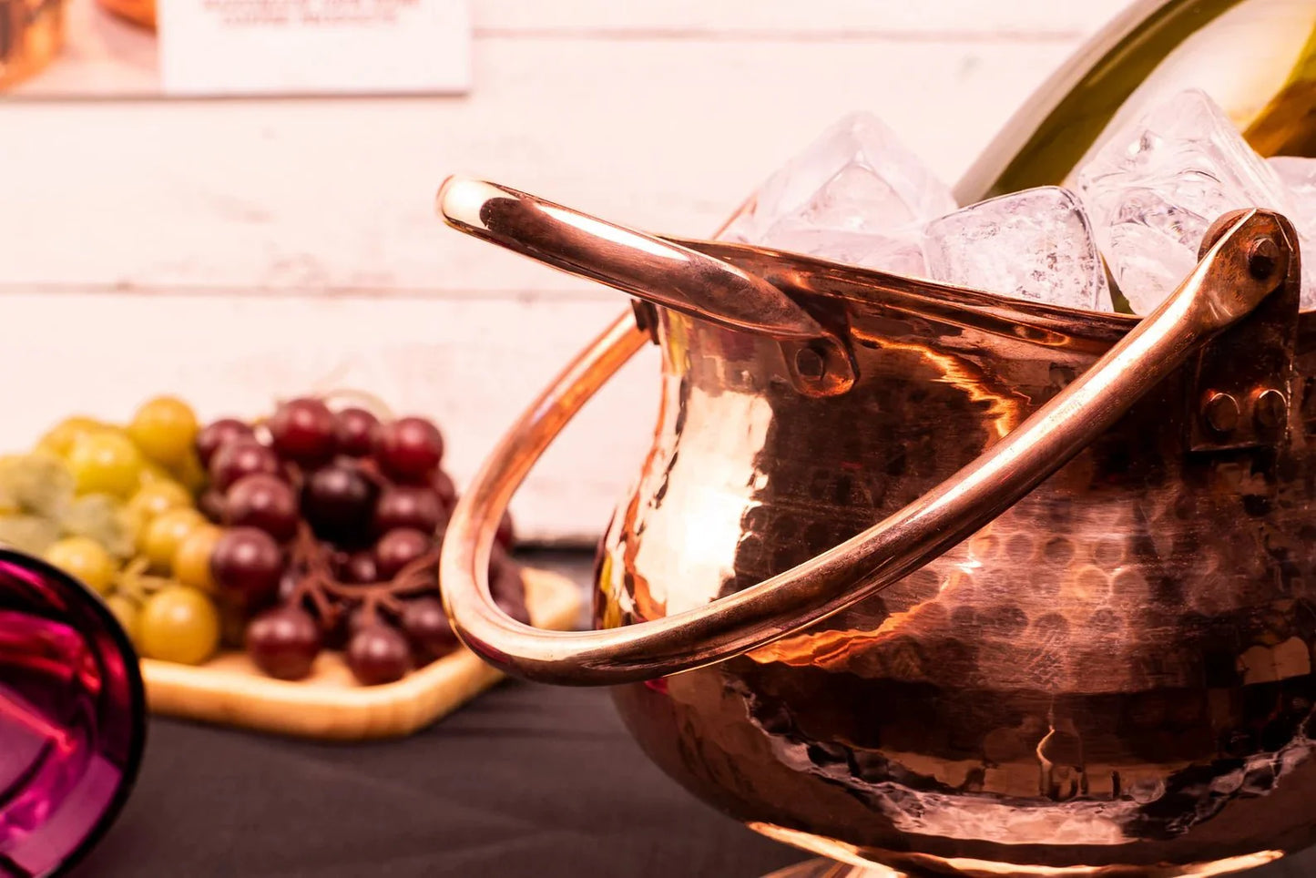 Handmde Copper Ice Bucket | Copper Beverage Pot 100% Solid Copper 210x220 mm