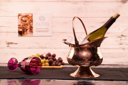 Handmde Copper Ice Bucket | Copper Beverage Pot 100% Solid Copper 210x220 mm