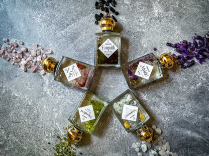 EMPATH PROTECTION Crystal Infused Natural Perfume Oil with Black Tourmaline