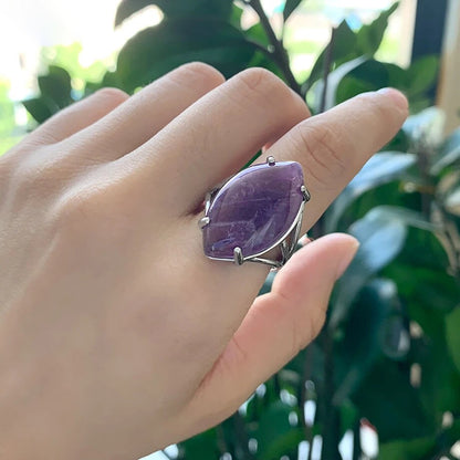 Amethyst Calm Ring - For Anxiety Stress Release.