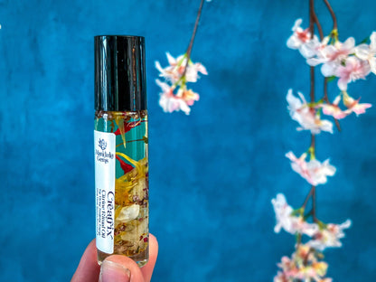 CREATRIX Natural Floral Perfume Oil Roll On for Divine Feminine Energy with Jasmine