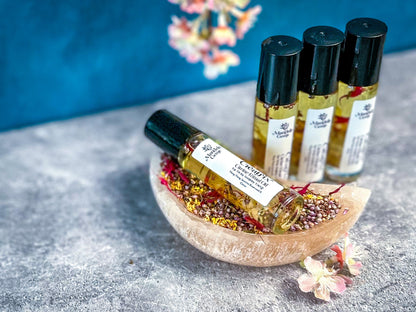 CREATRIX Natural Floral Perfume Oil Roll On for Divine Feminine Energy with Jasmine