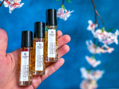 CREATRIX Natural Floral Perfume Oil Roll On for Divine Feminine Energy with Jasmine