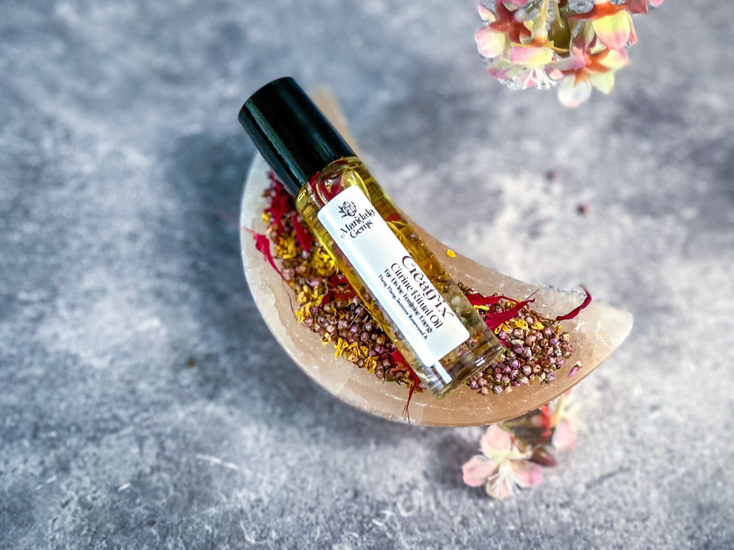 CREATRIX Natural Floral Perfume Oil Roll On for Divine Feminine Energy with Jasmine