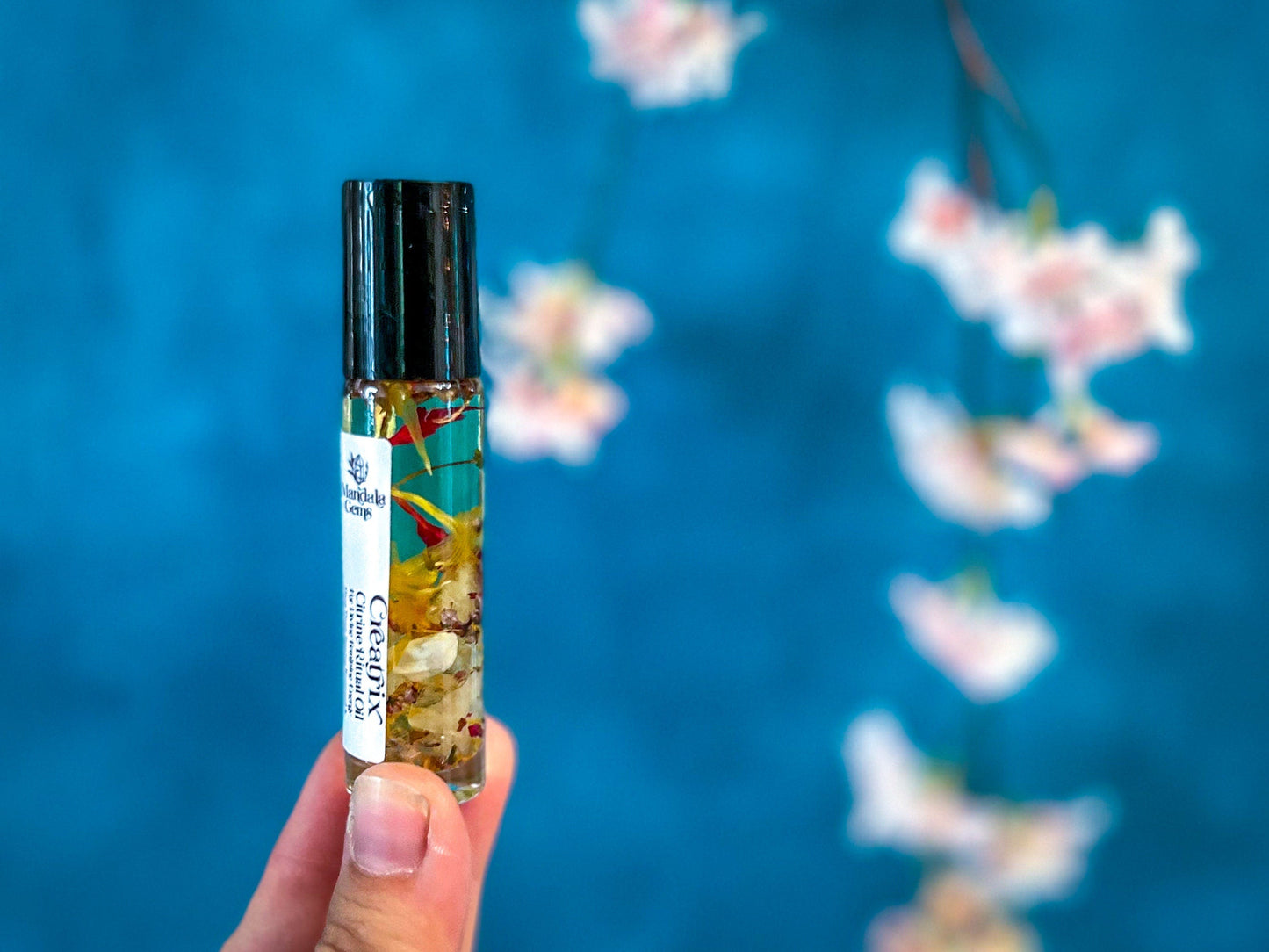 CREATRIX Natural Floral Perfume Oil Roll On for Divine Feminine Energy with Jasmine