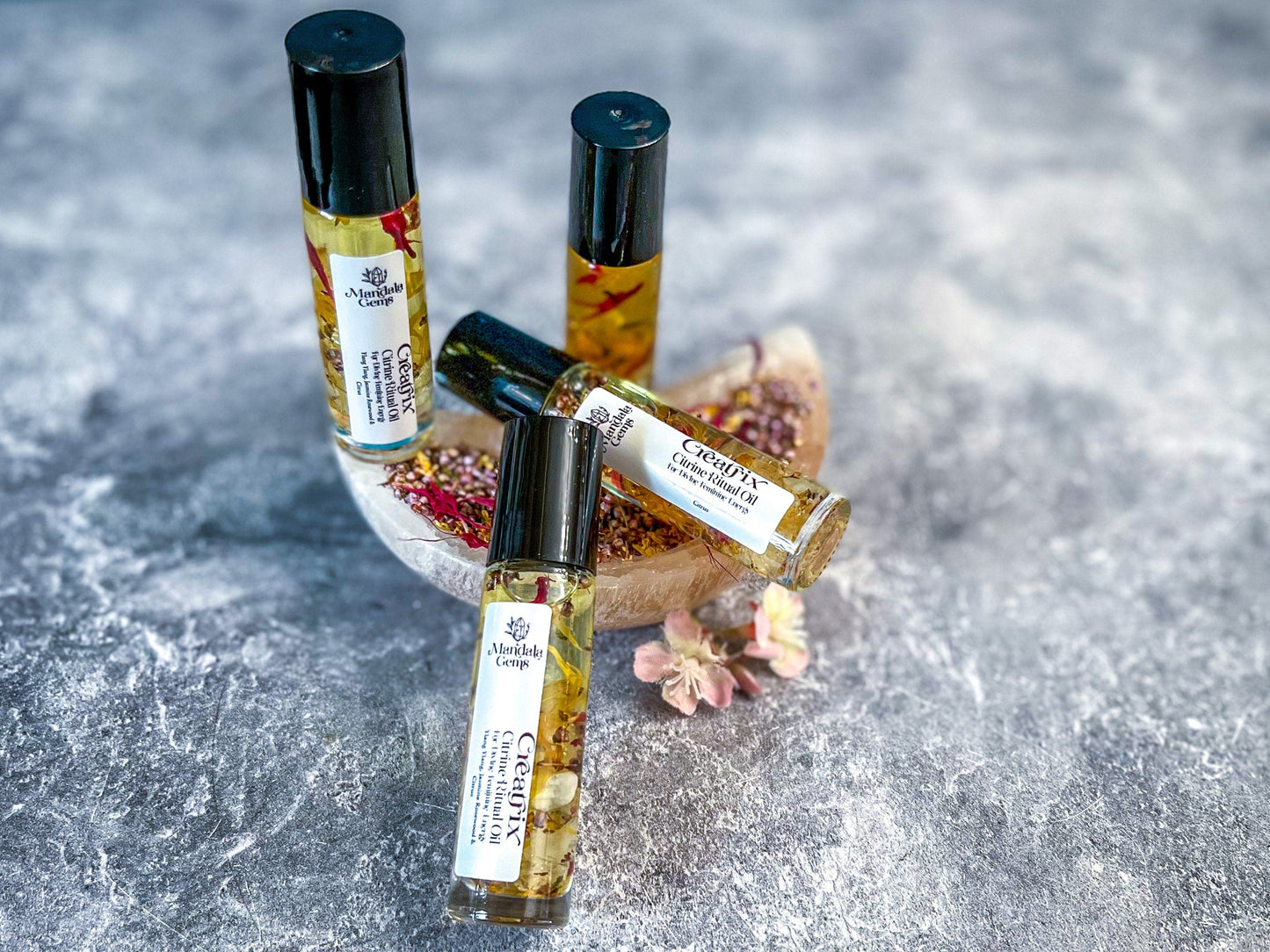 CREATRIX Natural Floral Perfume Oil Roll On for Divine Feminine Energy with Jasmine