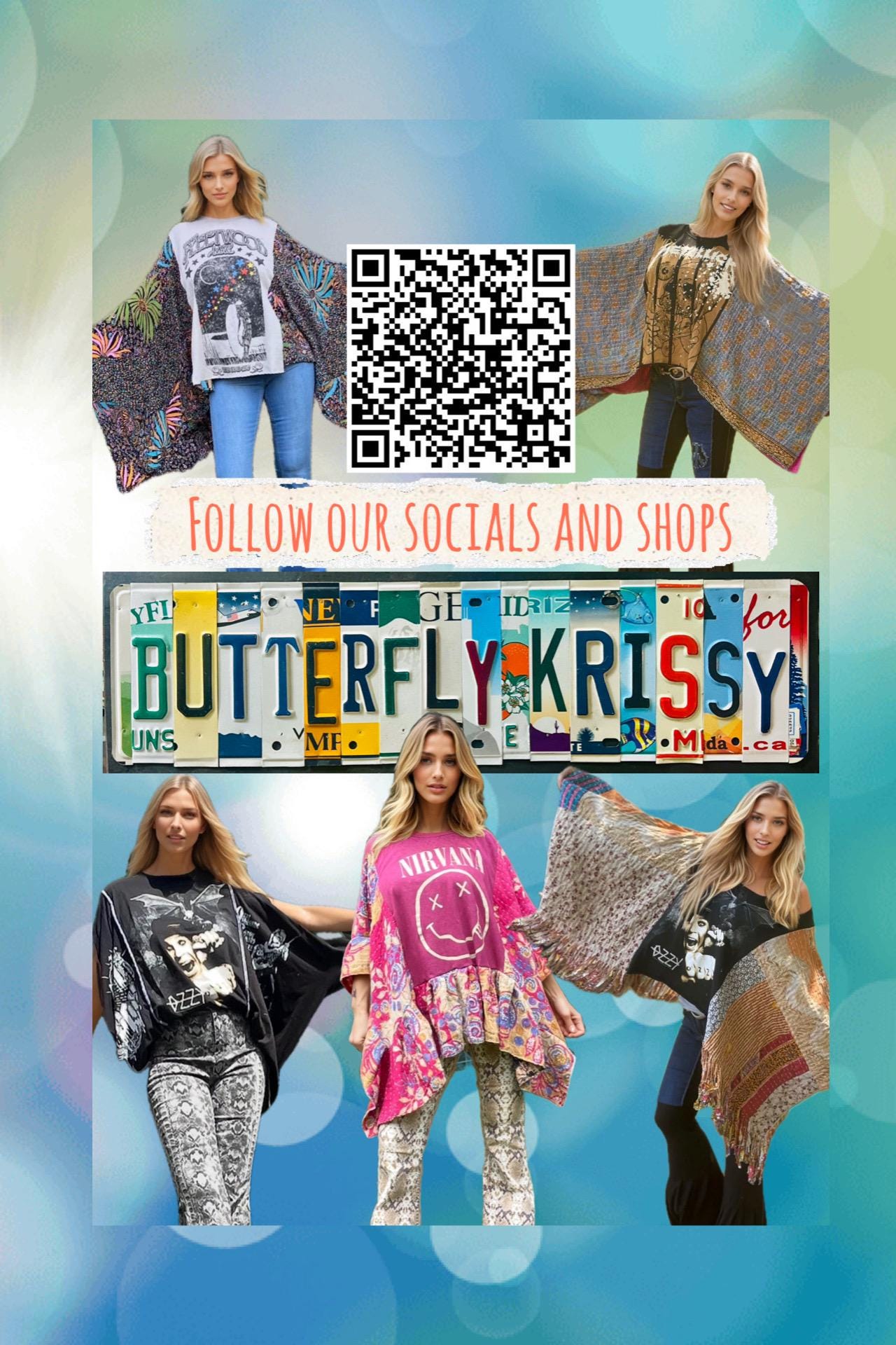 Bell Sleeve  Butterfly Top “ The Doors