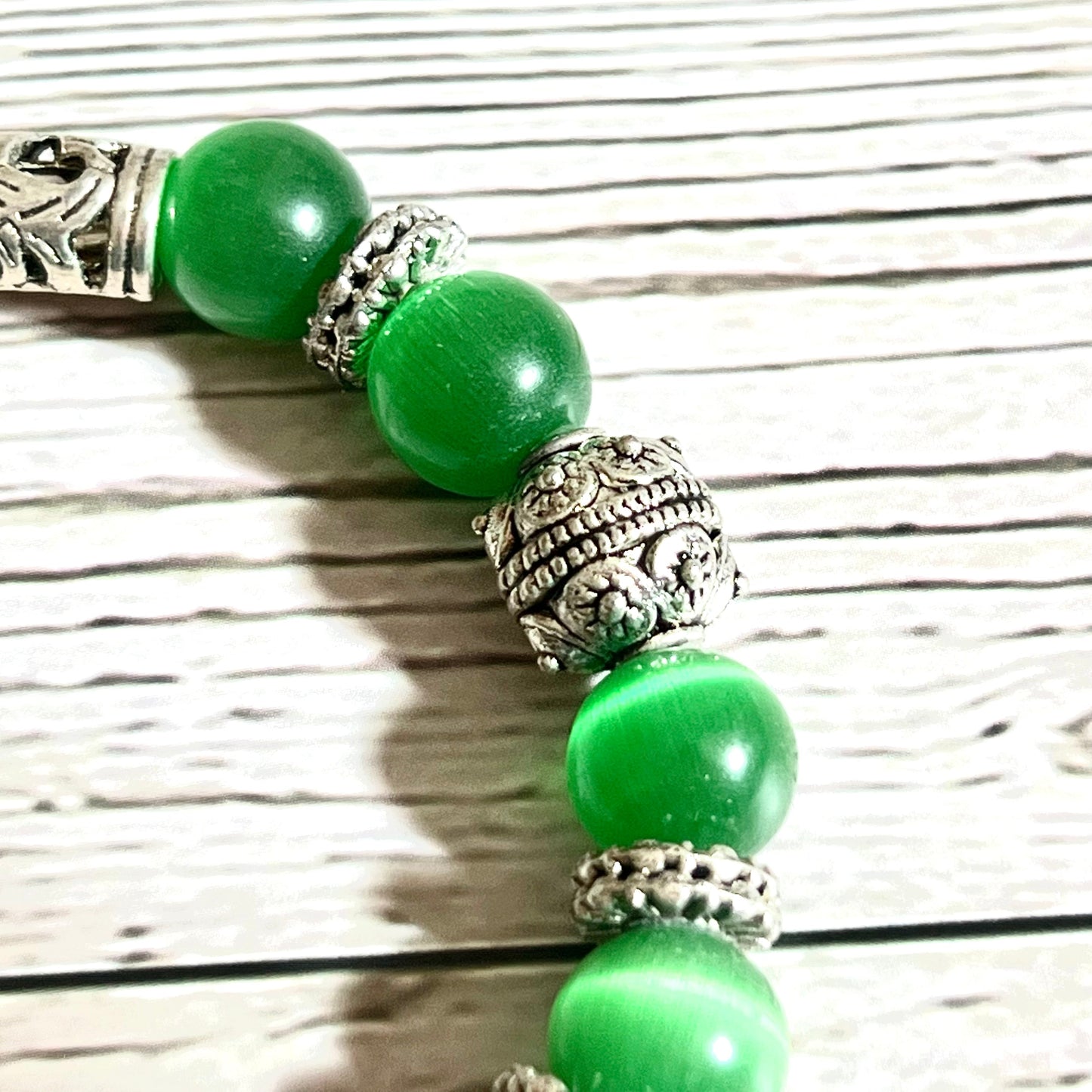 Green Cat Eye Wealth Manifestation Bracelet