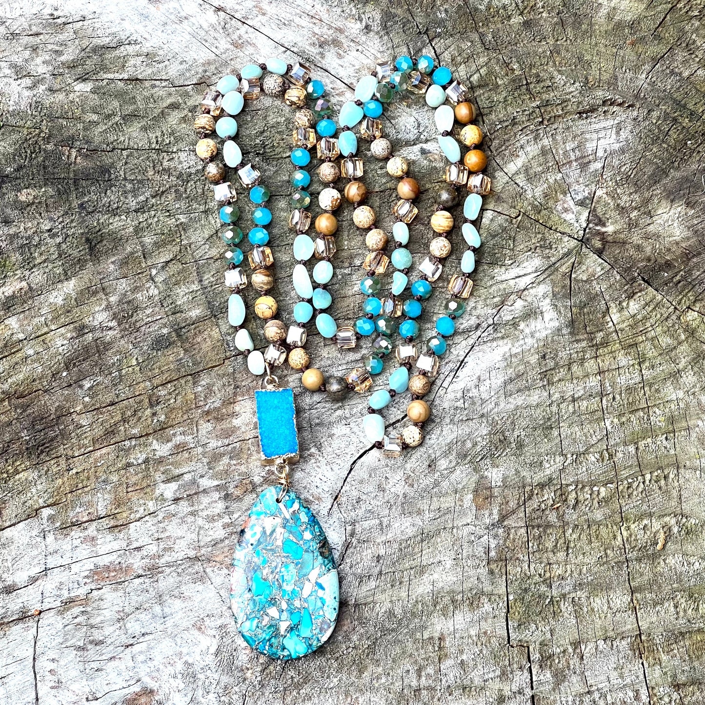 Blue Imperial Jasper Change & Confidence Necklace