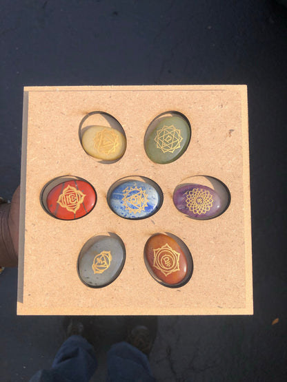Chakra engraved stones | Meditation stones