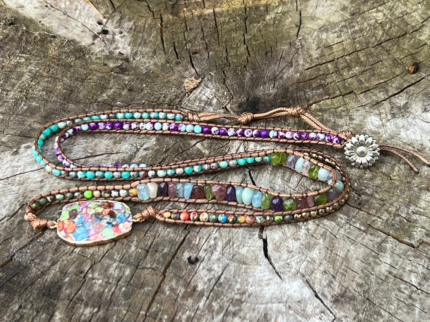Imperial Jasper Supreme Positivity 5x Wrap Bracelet