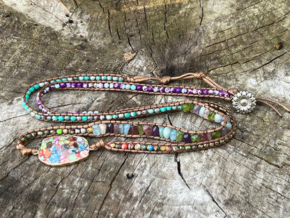 Imperial Jasper Supreme Positivity 5x Wrap Bracelet