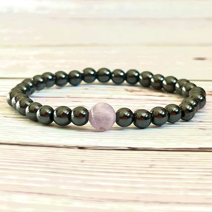 Magnetic Therapy Pain Relief & Sleep Aid  With Purple Fluorite Bracelet