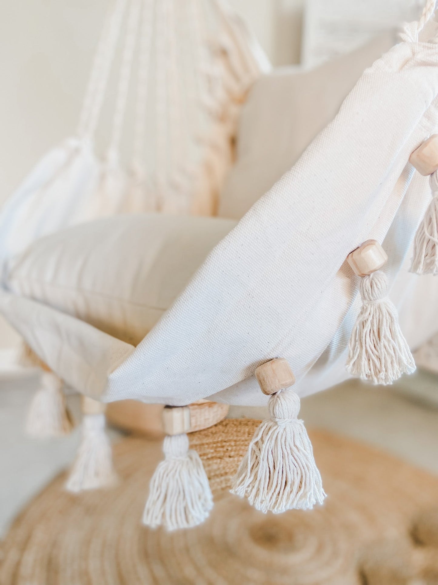 Small Boho Indoor Hammock Chair With Tassels | LOLITA Jr.