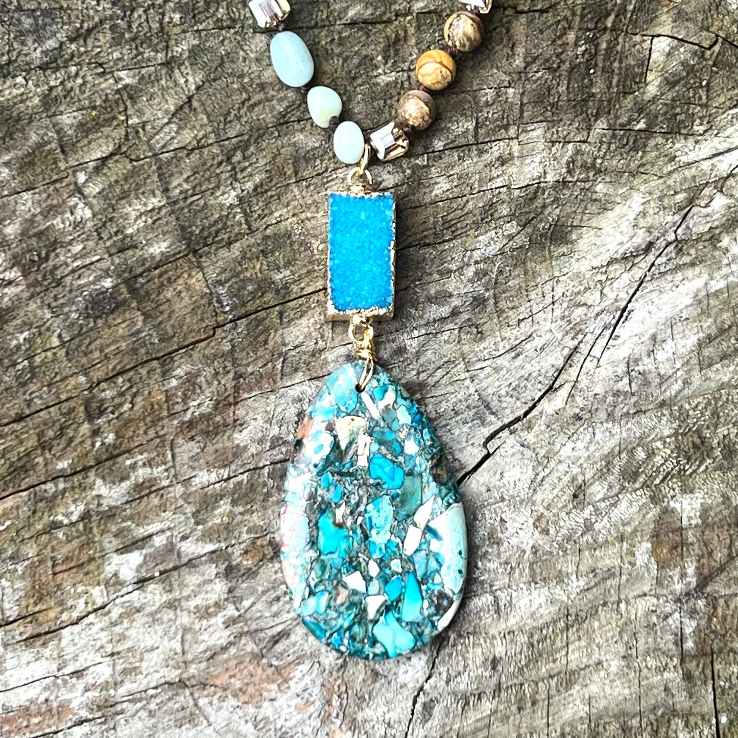Blue Imperial Jasper Change & Confidence Necklace
