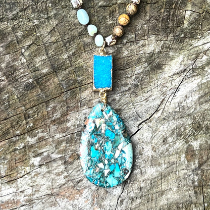 Blue Imperial Jasper Change & Confidence Necklace