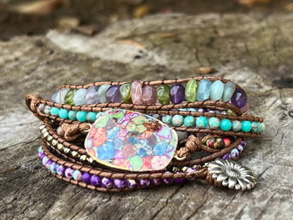 Imperial Jasper Supreme Positivity 5x Wrap Bracelet