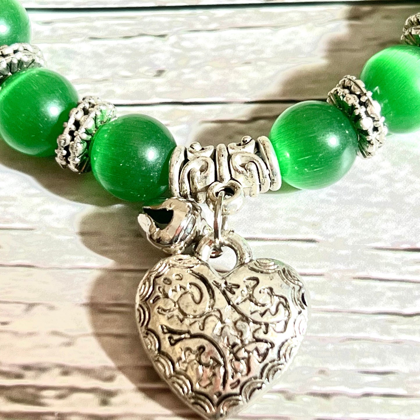 Green Cat Eye Wealth Manifestation Bracelet
