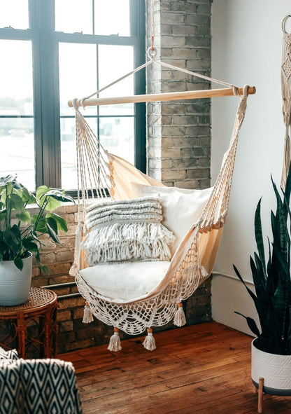 White Crochet Hammock Chair Swing | LUCIA