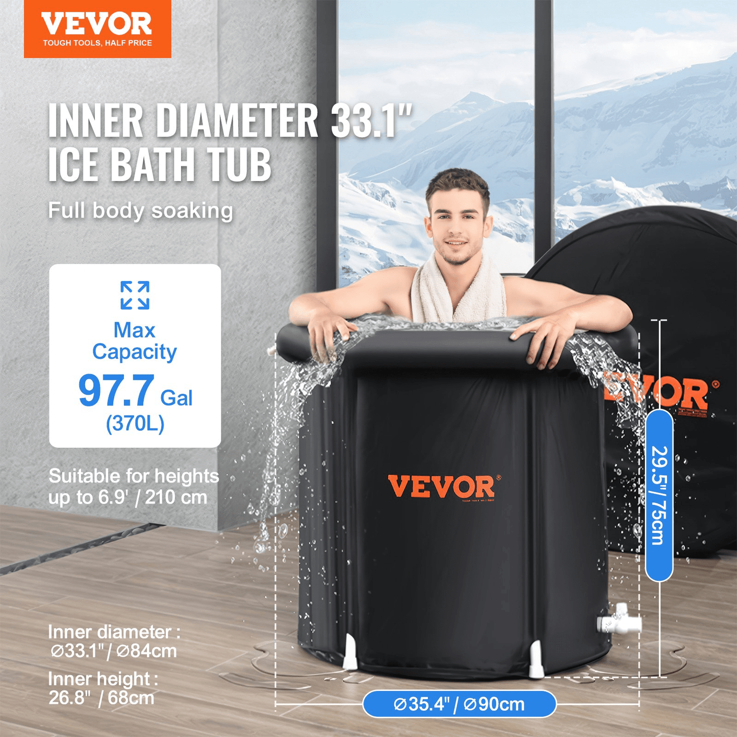Inflatable Ice Bath Tub – Leakproof, Portable Cold Plunge for Full-Body Recovery