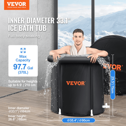 Inflatable Ice Bath Tub – Leakproof, Portable Cold Plunge for Full-Body Recovery