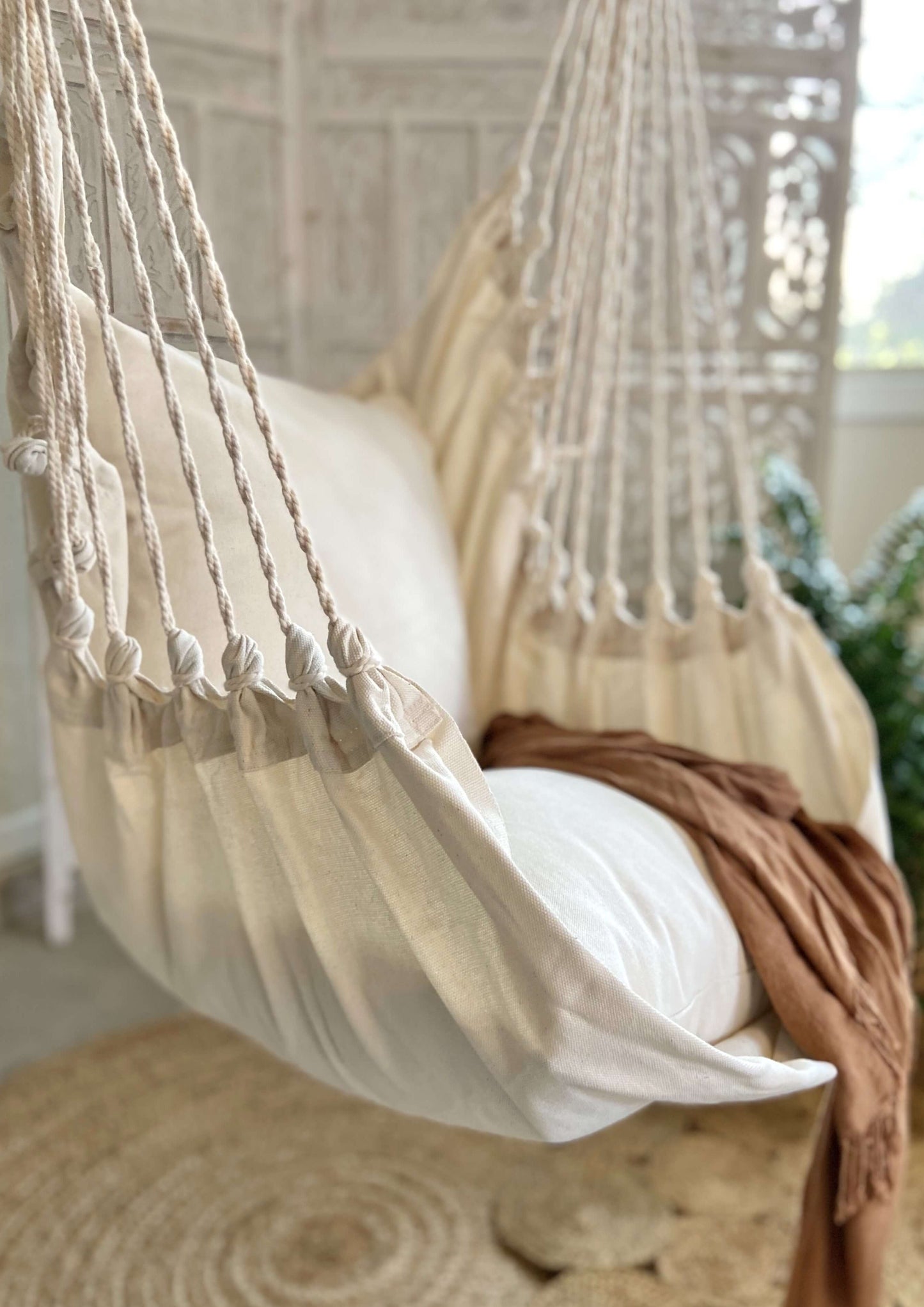 Small Classic White Hammock Chair Swing  | CLASSIC Jr.