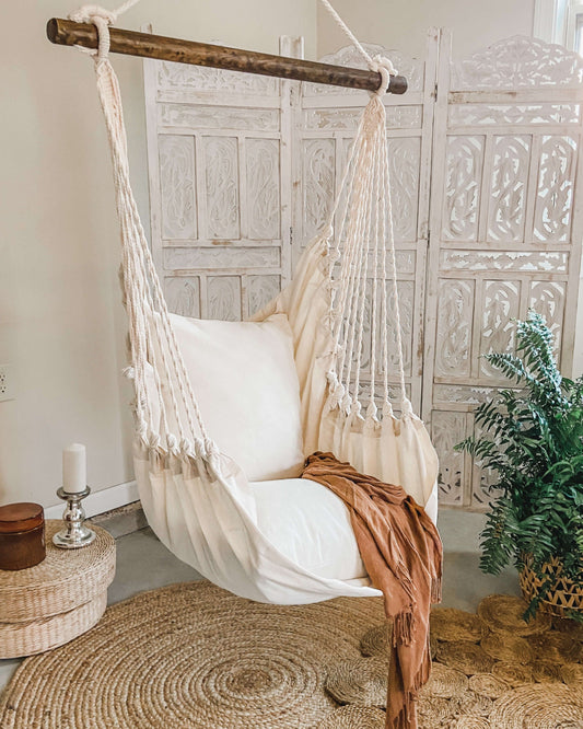 Small Classic White Hammock Chair Swing  | CLASSIC Jr.