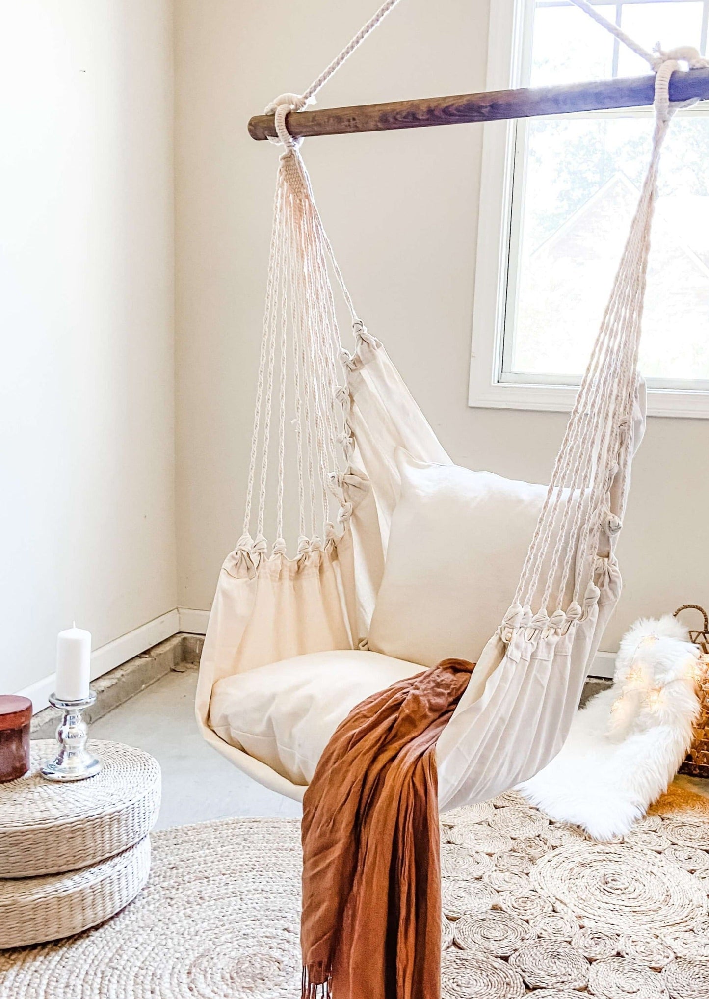 Small Classic White Hammock Chair Swing  | CLASSIC Jr.