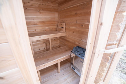 LeisureCraft Granby 2-3 Person Outdoor Sauna – Premium Cedar Cabin Design