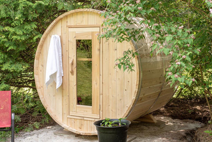 Leisurecraft Timber Harmony Luxury 4 Person Outdoor Barrel Sauna