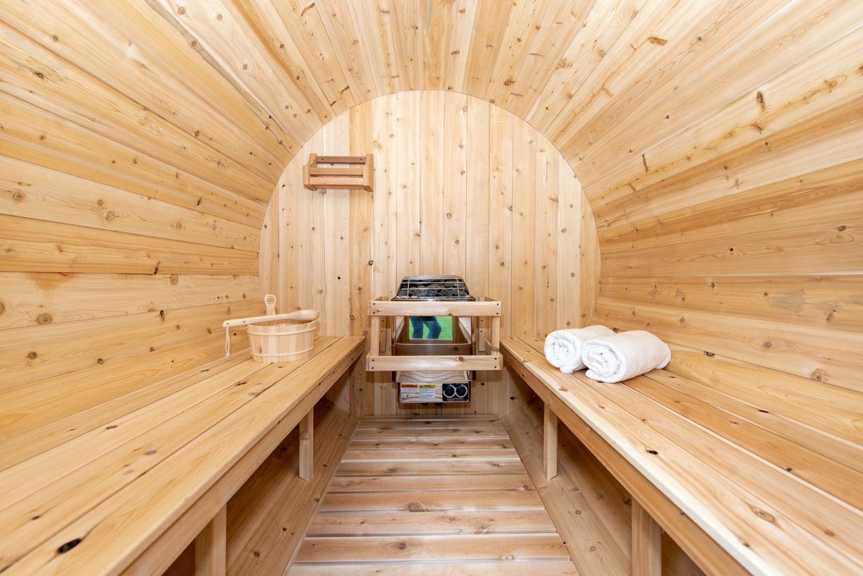 Leisurecraft Timber Harmony Luxury 4 Person Outdoor Barrel Sauna
