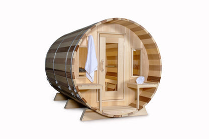 LeisureCraft Tranquility Luxury  Barrel Sauna for up to 8 People | Premium Canadian Cedar