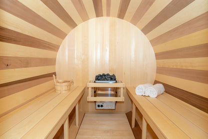 LeisureCraft Tranquility Luxury  Barrel Sauna for up to 8 People | Premium Canadian Cedar