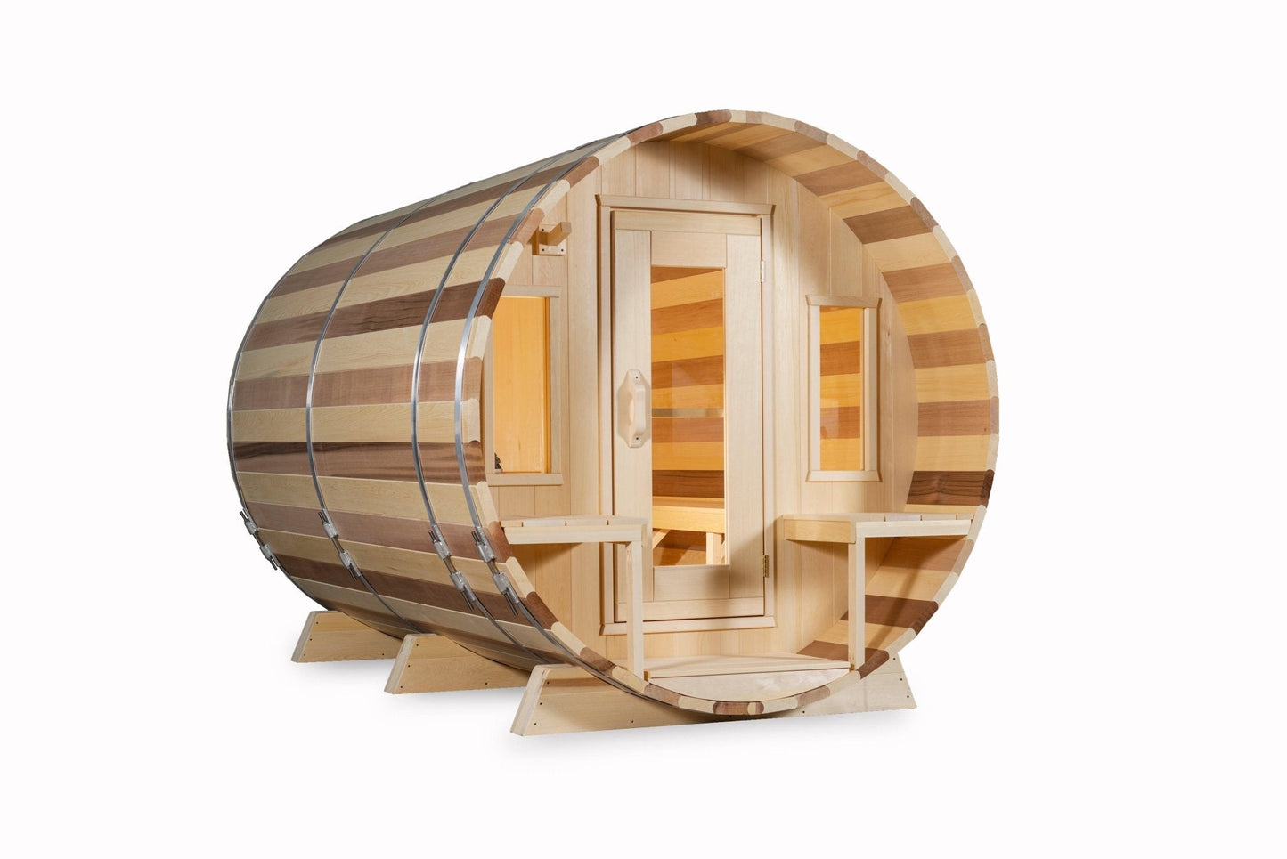 LeisureCraft Tranquility Luxury  Barrel Sauna for up to 8 People | Premium Canadian Cedar