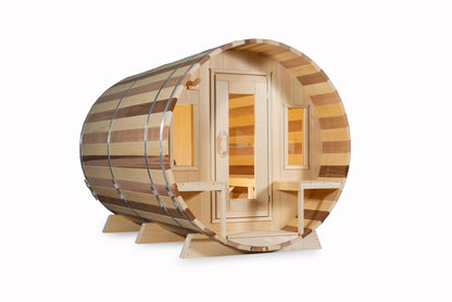 LeisureCraft Tranquility Luxury  Barrel Sauna for up to 8 People | Premium Canadian Cedar