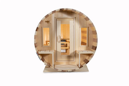 LeisureCraft Tranquility Luxury  Barrel Sauna for up to 8 People | Premium Canadian Cedar