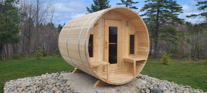 LeisureCraft Tranquility Luxury  Barrel Sauna for up to 8 People | Premium Canadian Cedar