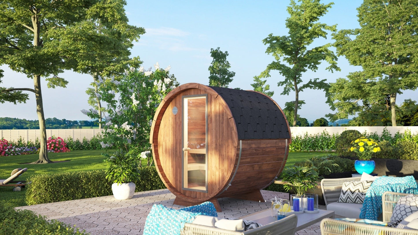 SAUNA EVOLUTION® Luxury Barrel Sauna Serenity Nature Air 3