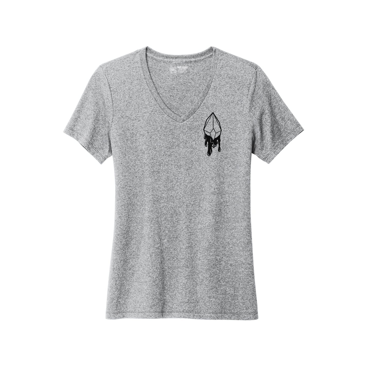 Lunar Alchemy - Women’s Recycled Blend V-Neck Infused with Moonstone